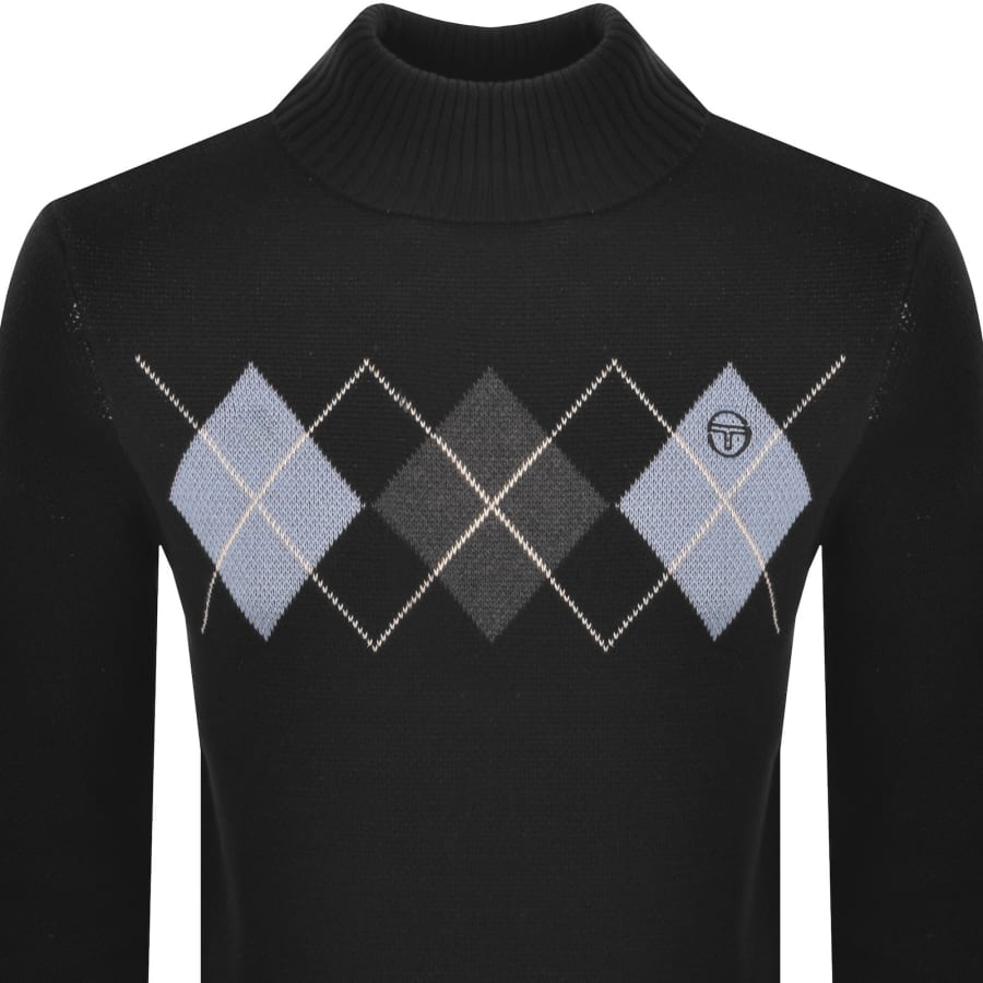 Image number 2 for Sergio Tacchini Moretti Roll Neck Jumper Black