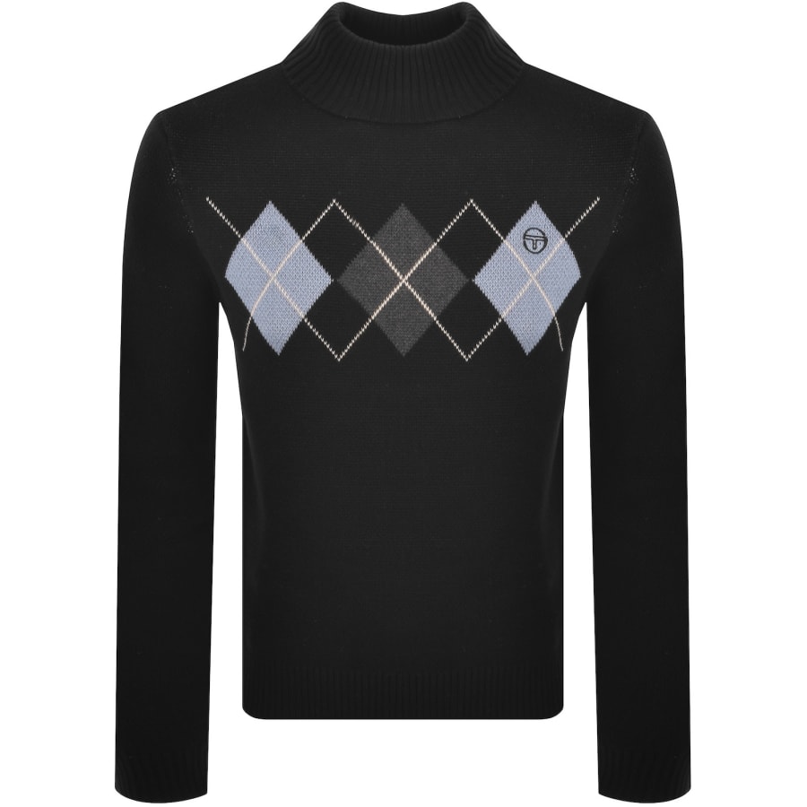 Image number 1 for Sergio Tacchini Moretti Roll Neck Jumper Black