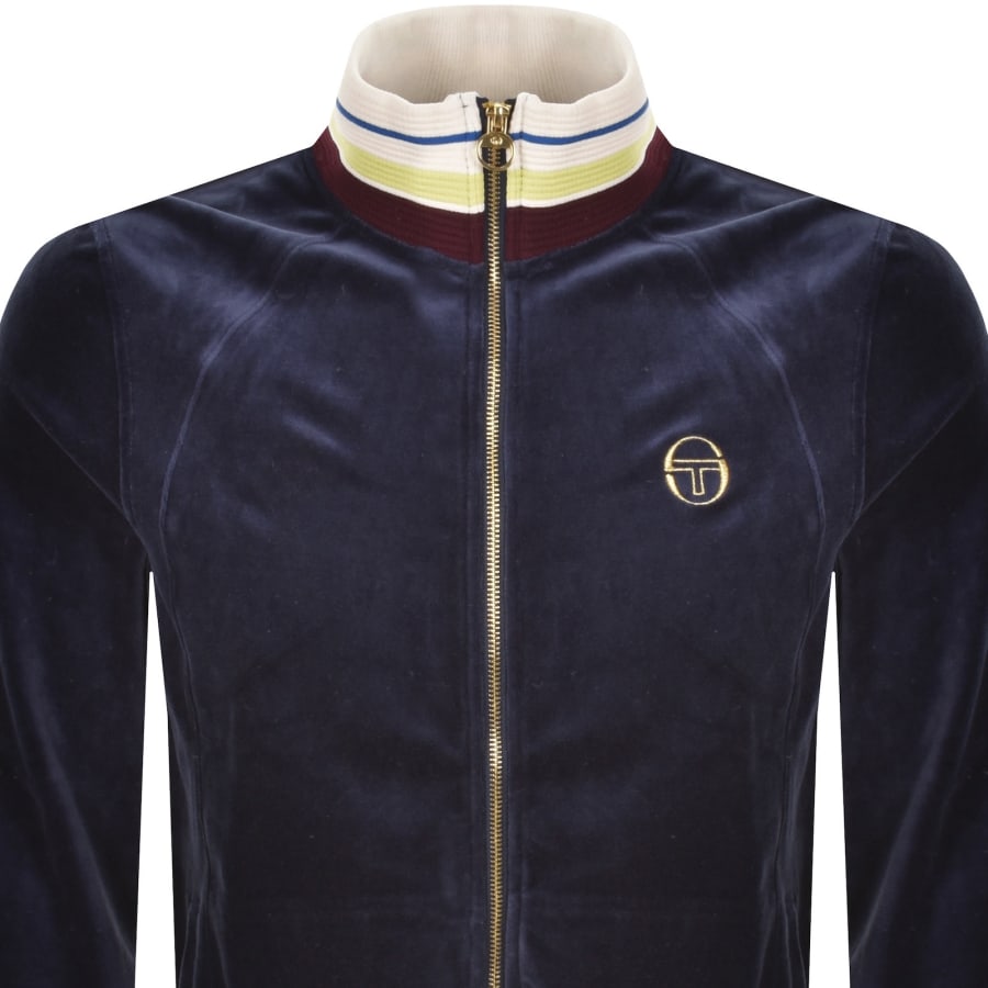Image number 2 for Sergio Tacchini Sartori Velour Track Top Blue