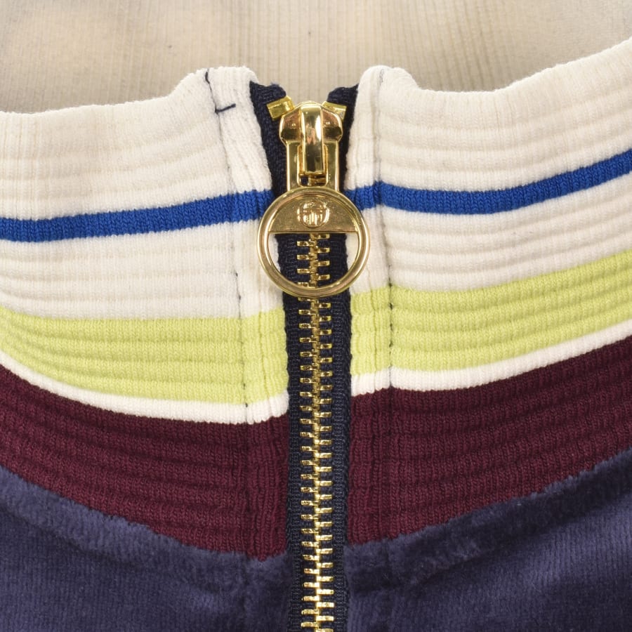 Image number 4 for Sergio Tacchini Sartori Velour Track Top Blue