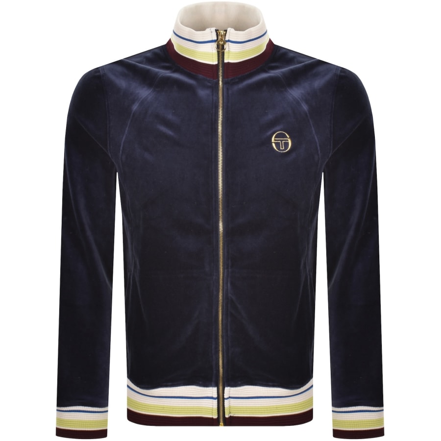 Image number 1 for Sergio Tacchini Sartori Velour Track Top Blue