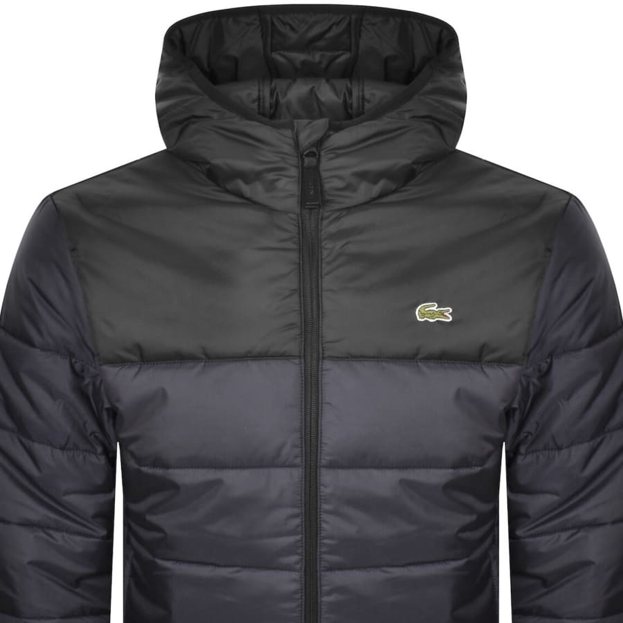 Image number 2 for Lacoste Quilted Puffer Jacket Black