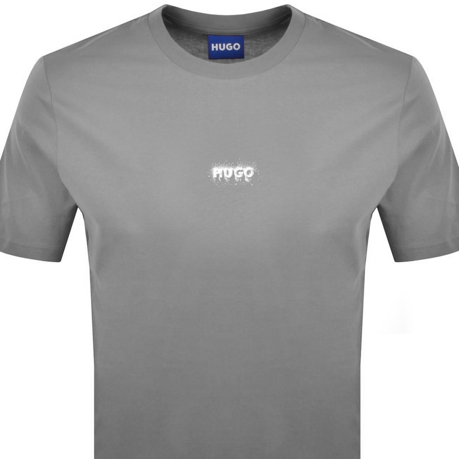 Image number 2 for HUGO Blue Nodar T Shirt Grey