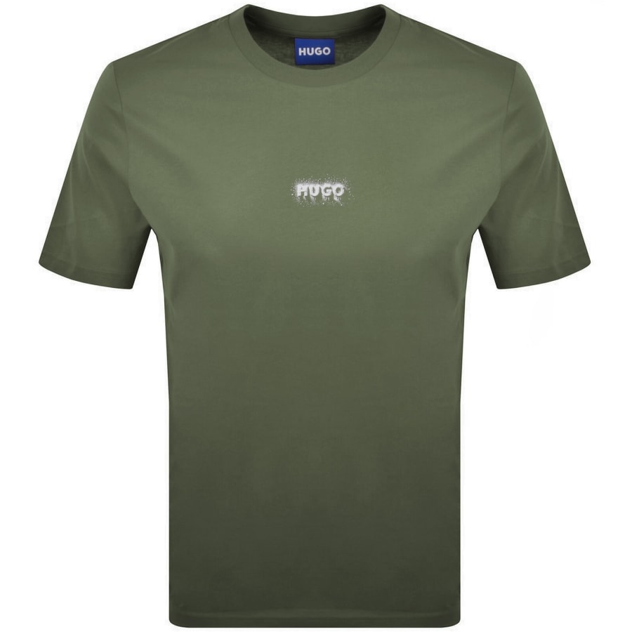 Image number 1 for HUGO Blue Nodar T Shirt Green