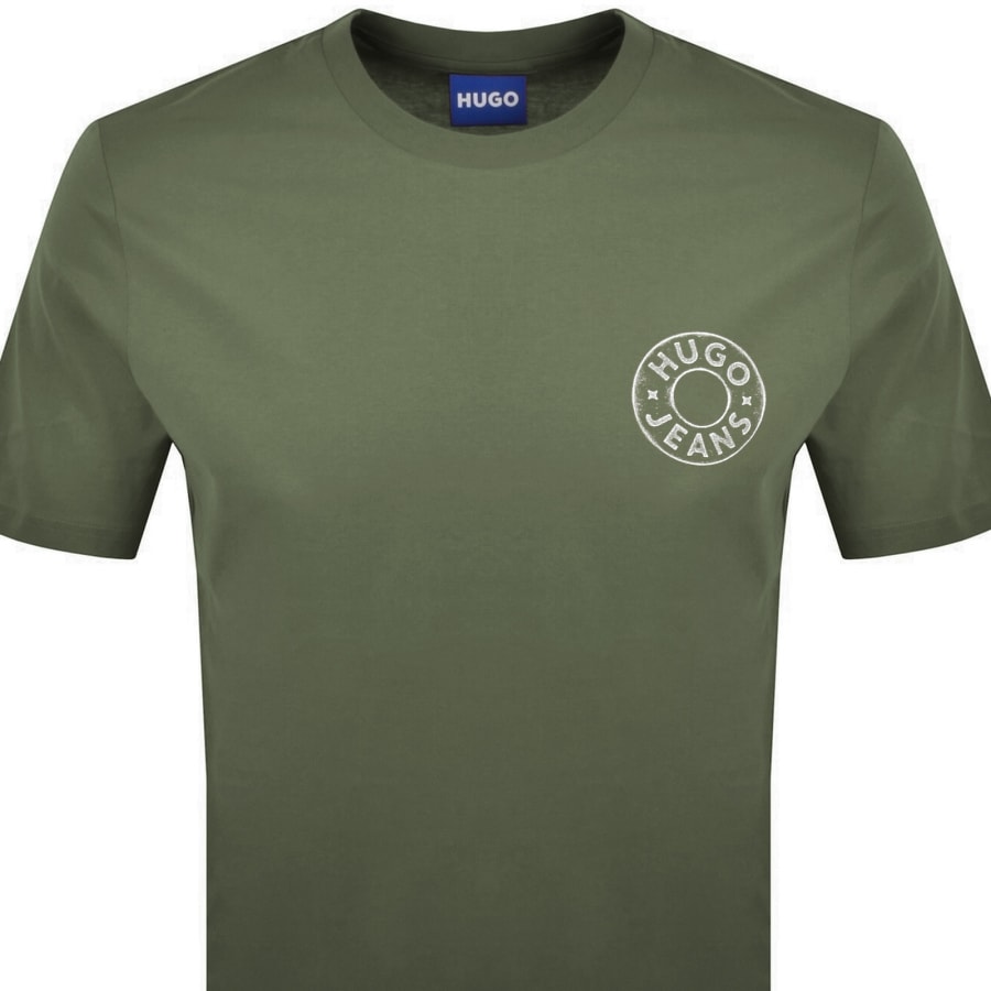 Image number 2 for HUGO Blue Nemodo T Shirt Green