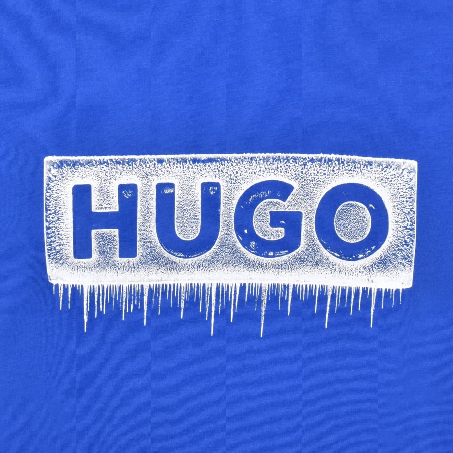 Image number 3 for HUGO Blue Nuiden T Shirt Blue