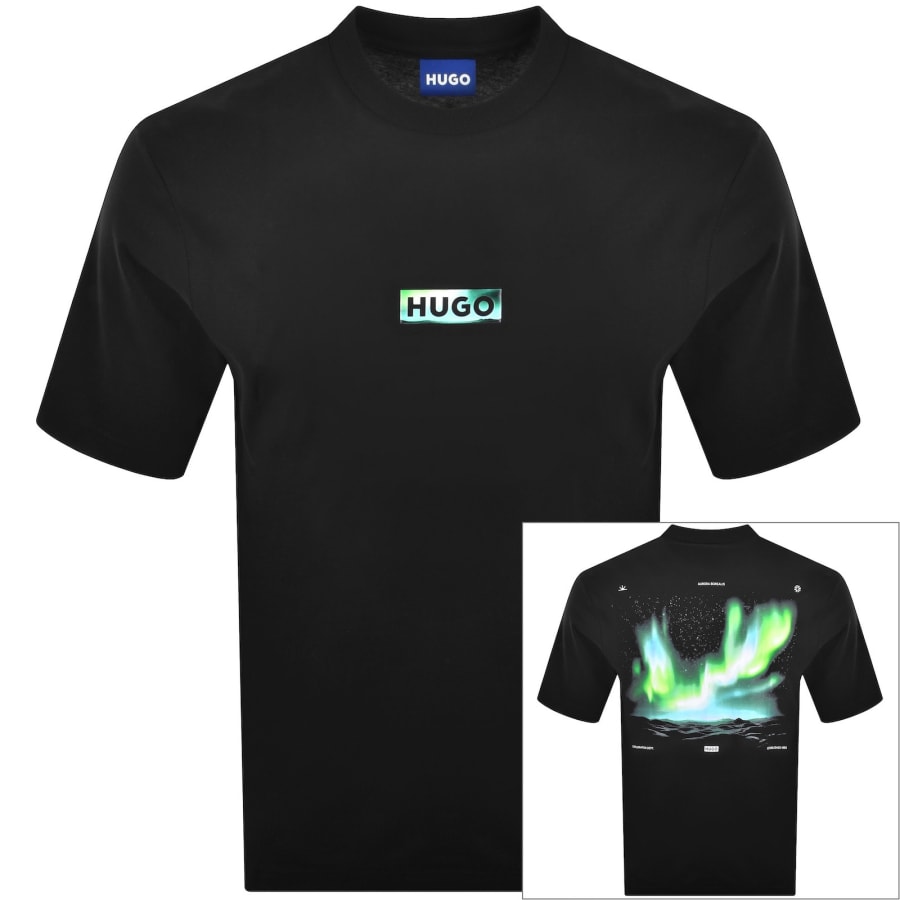 Image number 1 for HUGO Blue Norostee T Shirt Black