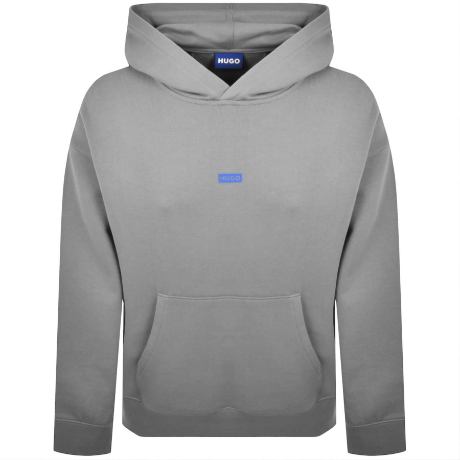 Image number 2 for HUGO Blue Nazardo Hoodie Grey