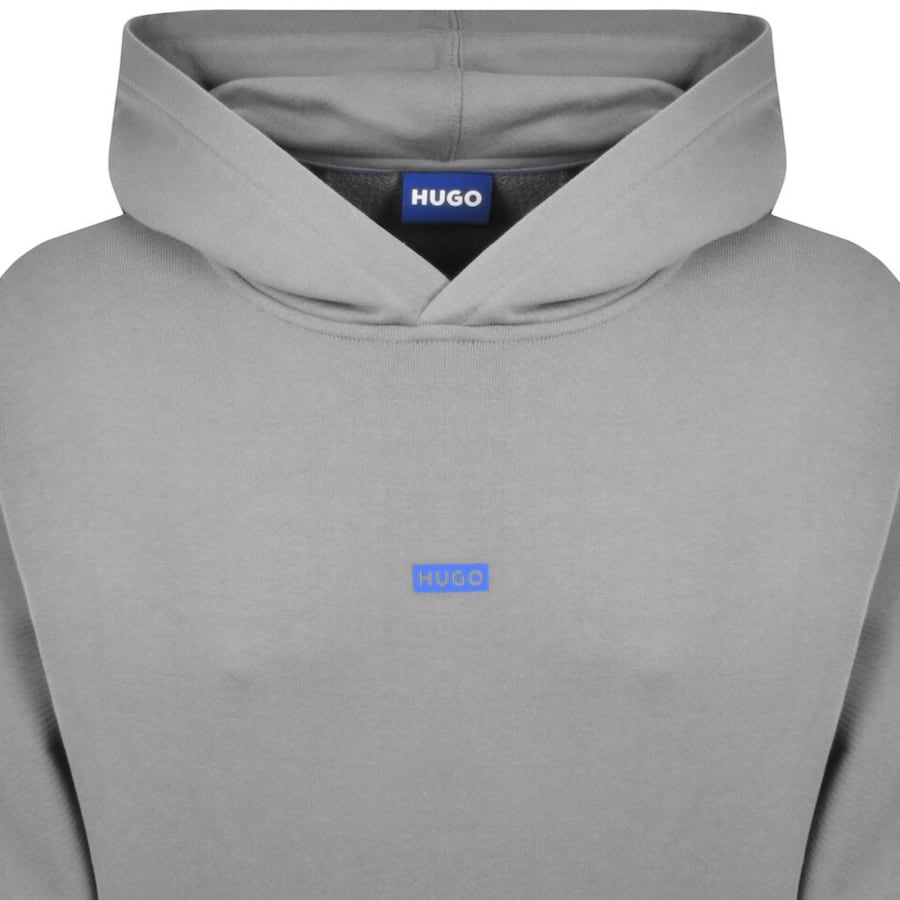 Image number 3 for HUGO Blue Nazardo Hoodie Grey