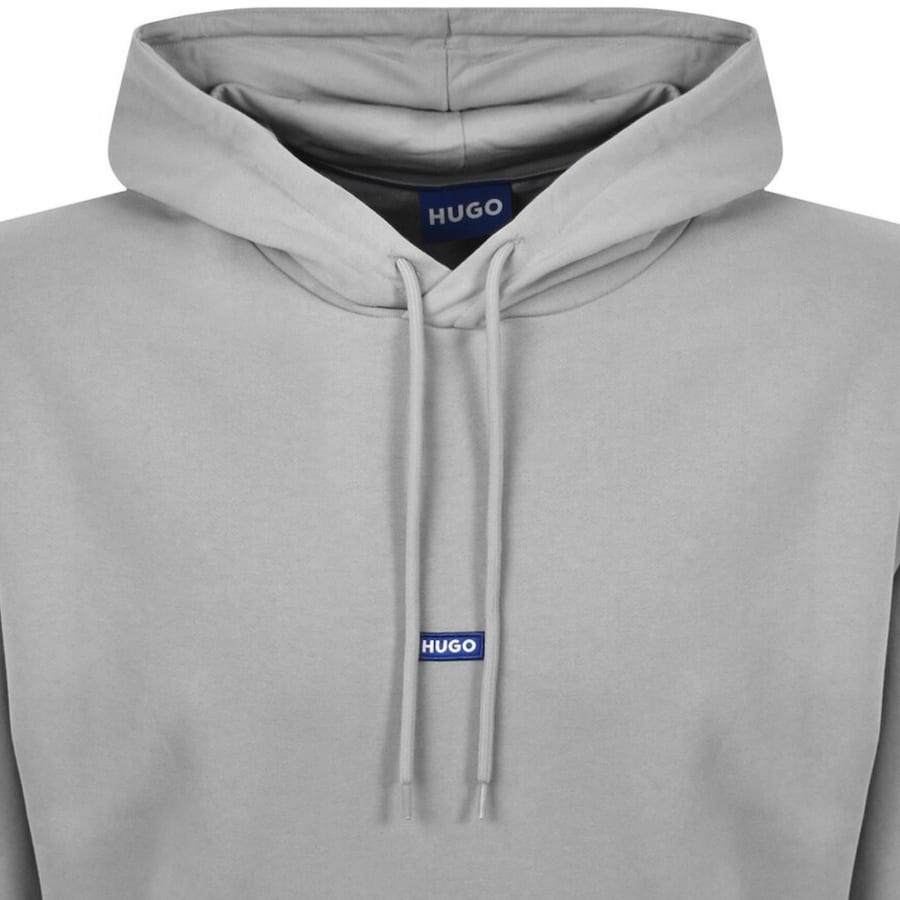 Image number 2 for HUGO Blue Nalonso Hoodie Grey