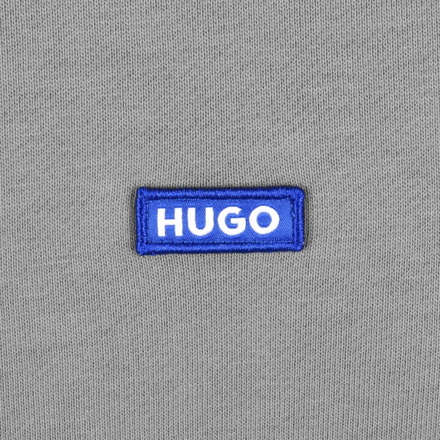 Image number 3 for HUGO Blue Nalonso Hoodie Grey