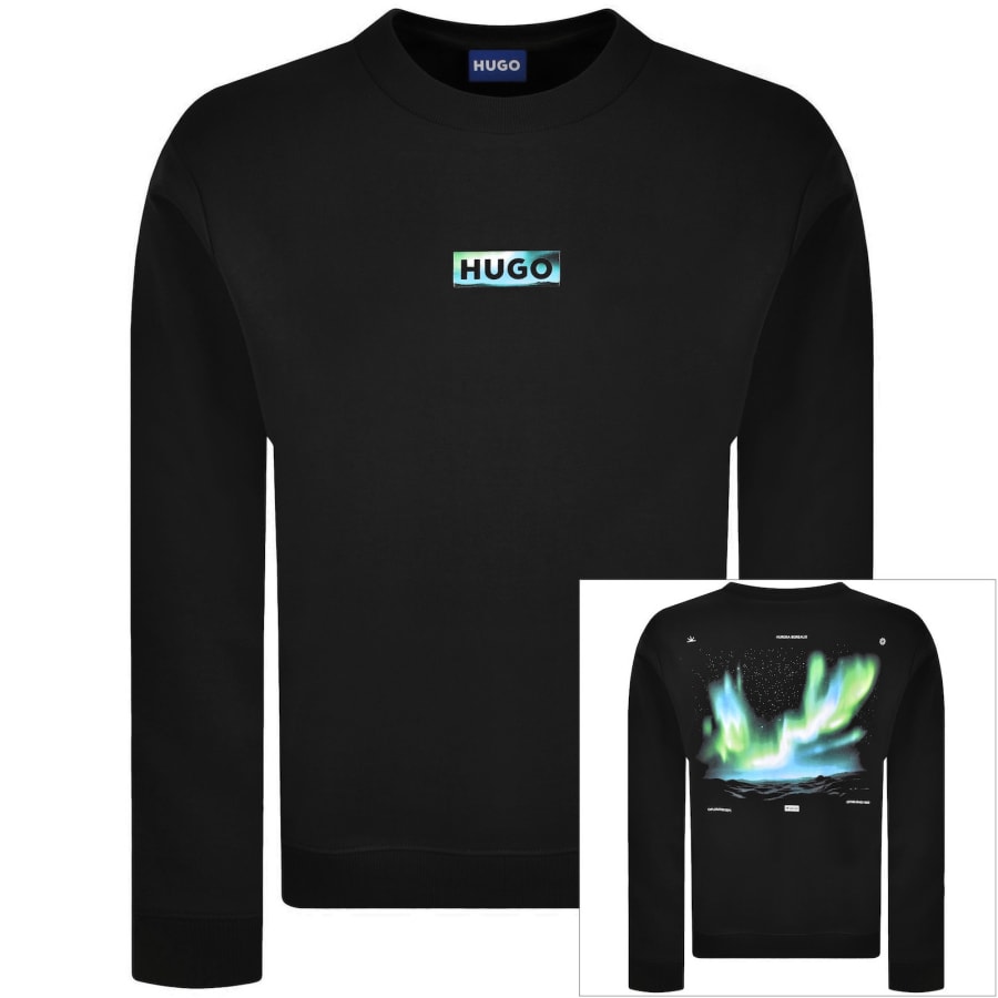 Image number 1 for HUGO Blue Noro Sweatshirt Black