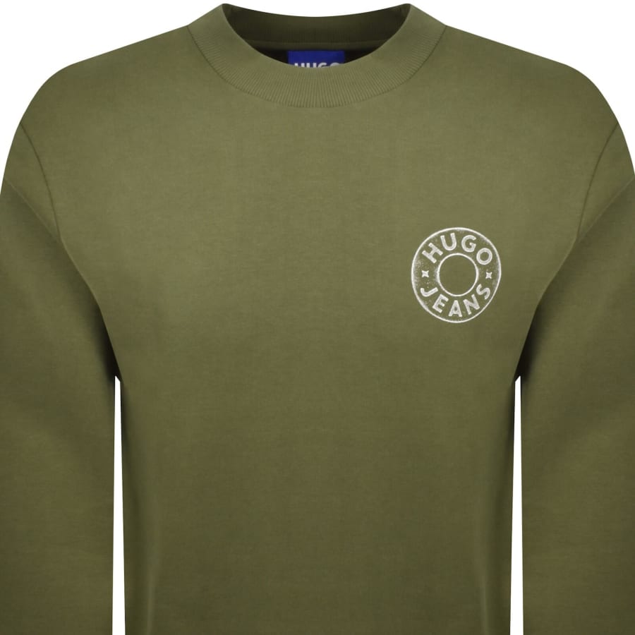 Image number 2 for HUGO Blue Nedos Sweatshirt Green