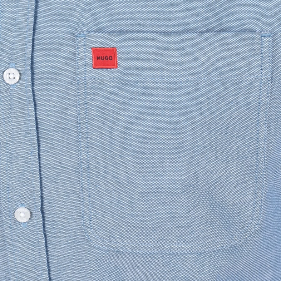 Image number 3 for HUGO Long Sleeved Evito Shirt Blue