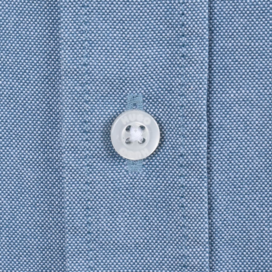 Image number 4 for HUGO Long Sleeved Evito Shirt Blue