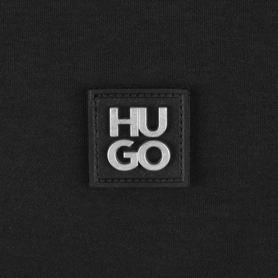 Image number 3 for HUGO Dery Quarter Zip Polo Black