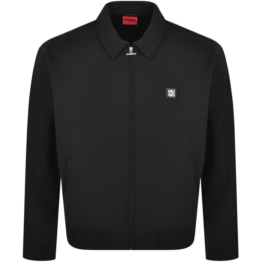Image number 2 for HUGO Dery Full Zip Sweatshirt Black
