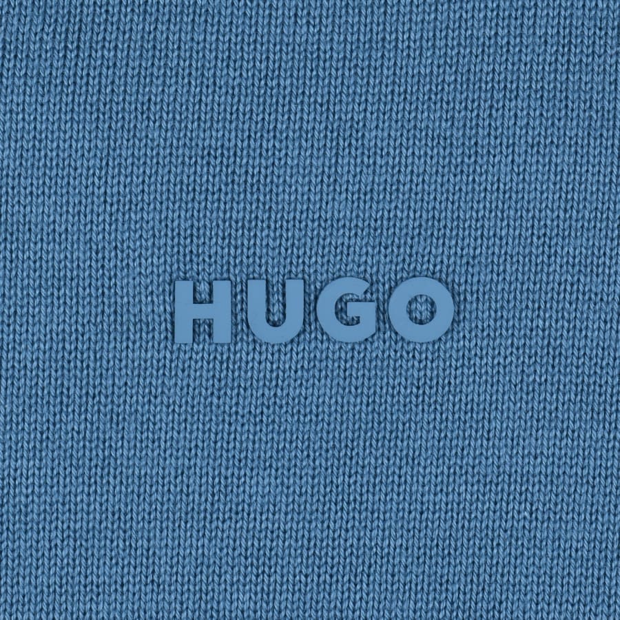 Image number 3 for HUGO San Cassius Knit Jumper Blue