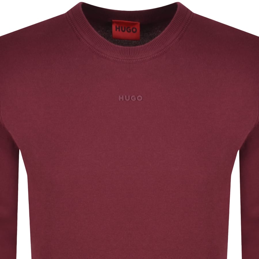 Image number 2 for HUGO San Cassius Knit Jumper Purple