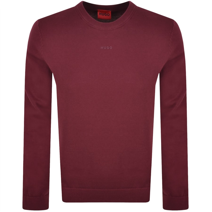 Image number 1 for HUGO San Cassius Knit Jumper Purple