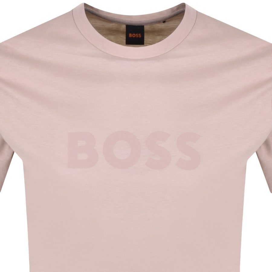 Image number 2 for BOSS Regular Fit Logo T Shirt Pink