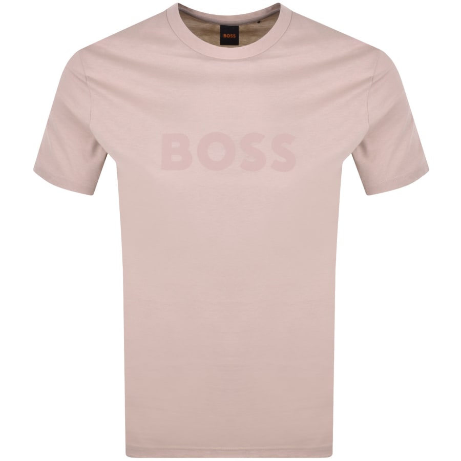 Image number 1 for BOSS Regular Fit Logo T Shirt Pink
