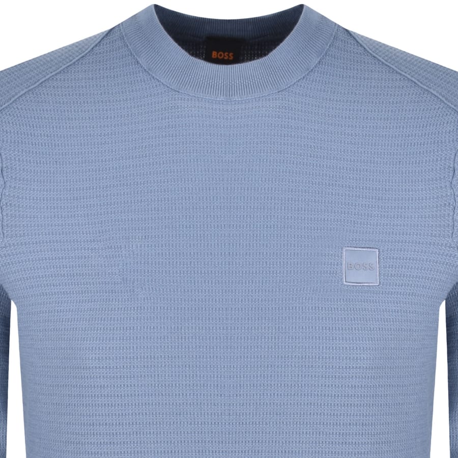 Image number 2 for BOSS Anion Knit Jumper Blue