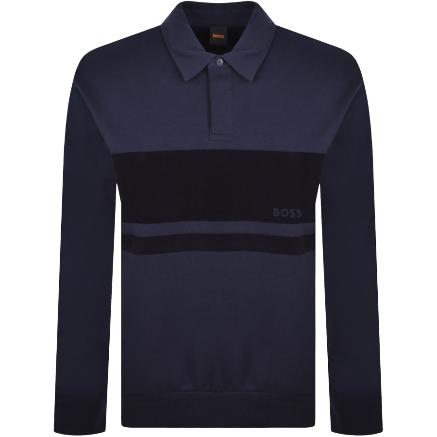 Image number 1 for BOSS Frost Tape Sweatshirt Dark Blue