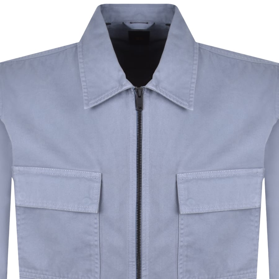 Image number 3 for BOSS Lorum Full Zip Overshirt Blue