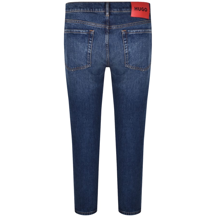Image number 3 for HUGO 634 Tapered Fit Jeans Mid Wash Blue