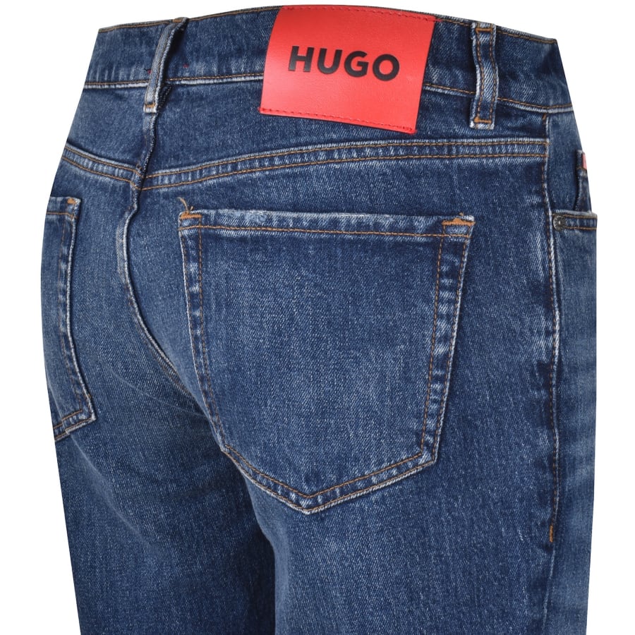 Image number 4 for HUGO 634 Tapered Fit Jeans Mid Wash Blue