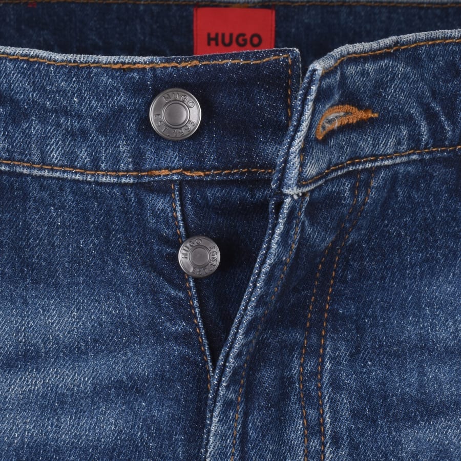 Image number 5 for HUGO 634 Tapered Fit Jeans Mid Wash Blue