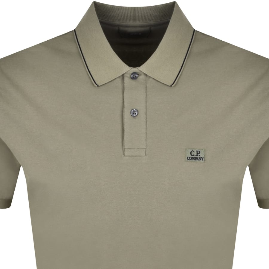 Image number 2 for CP Company Tipped Polo T Shirt Grey