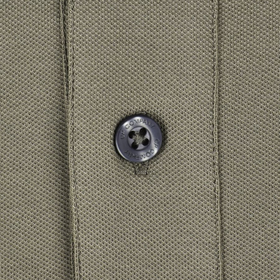 Image number 4 for CP Company Tipped Polo T Shirt Grey