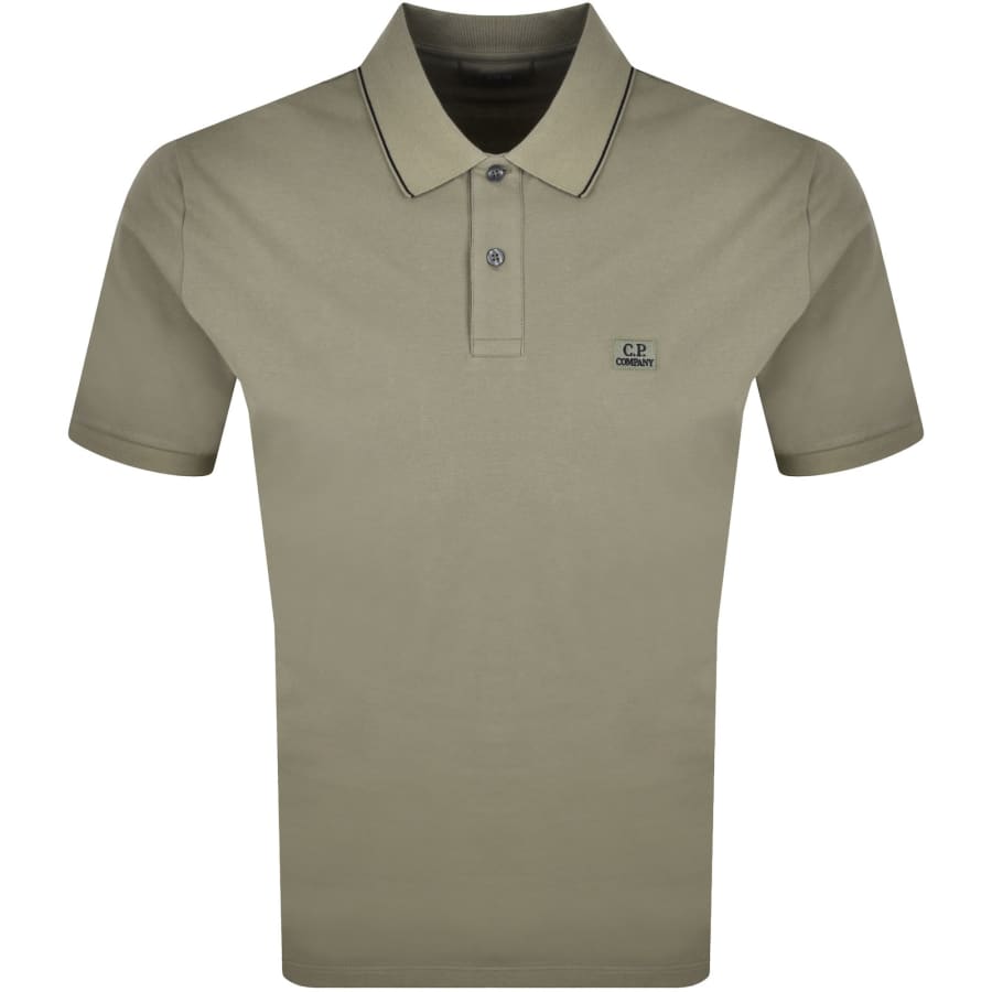 Image number 1 for CP Company Tipped Polo T Shirt Grey