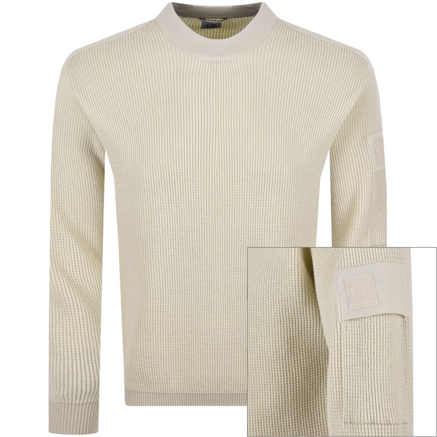 Image number 1 for CP Company Merino Wool Jumper Beige