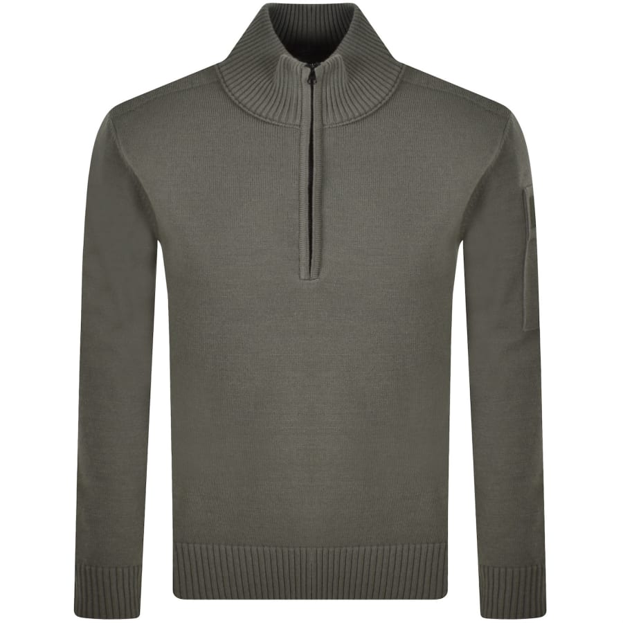 Image number 2 for CP Company Merino Wool Jumper Green