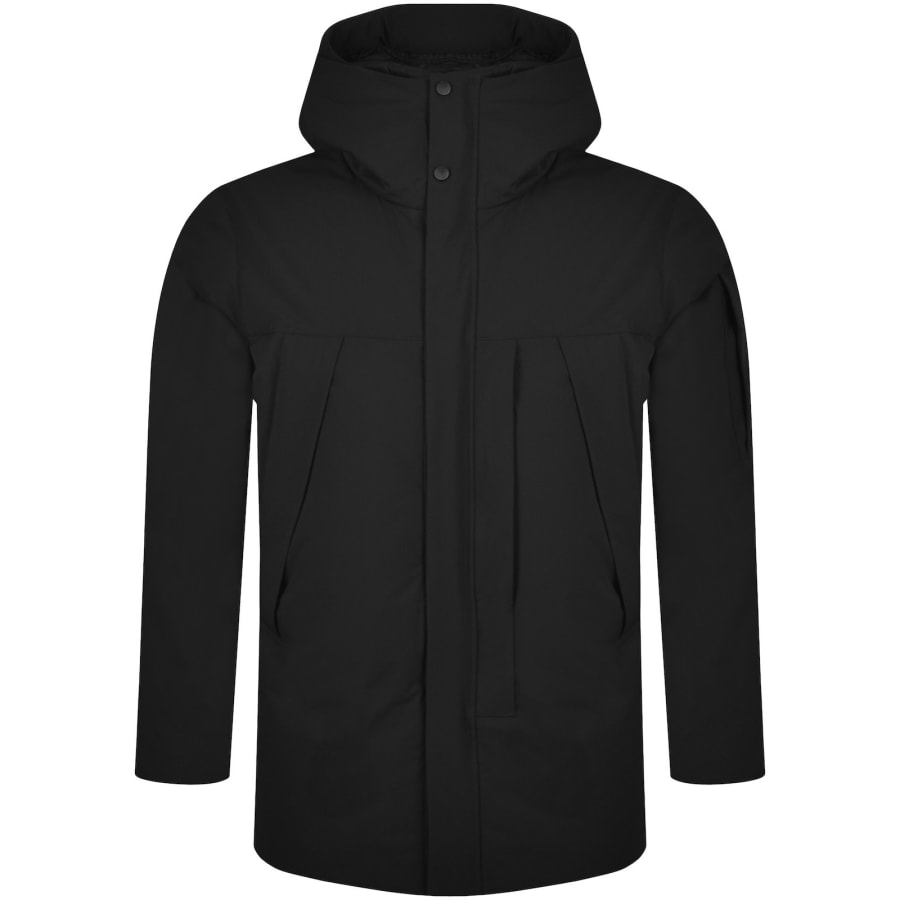 Image number 2 for CP Company Micro Tec Long Jacket Black