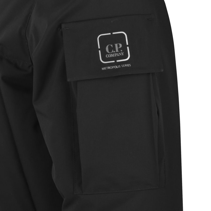 Image number 3 for CP Company Micro Tec Long Jacket Black
