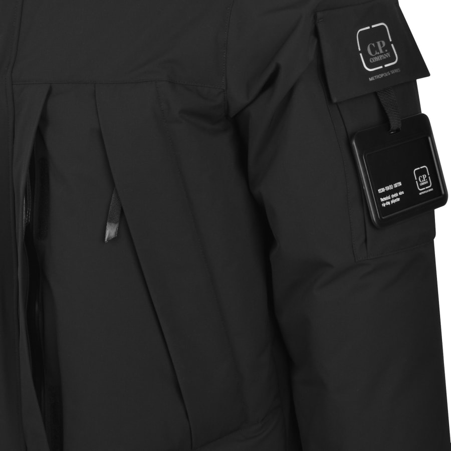 Image number 4 for CP Company Micro Tec Long Jacket Black