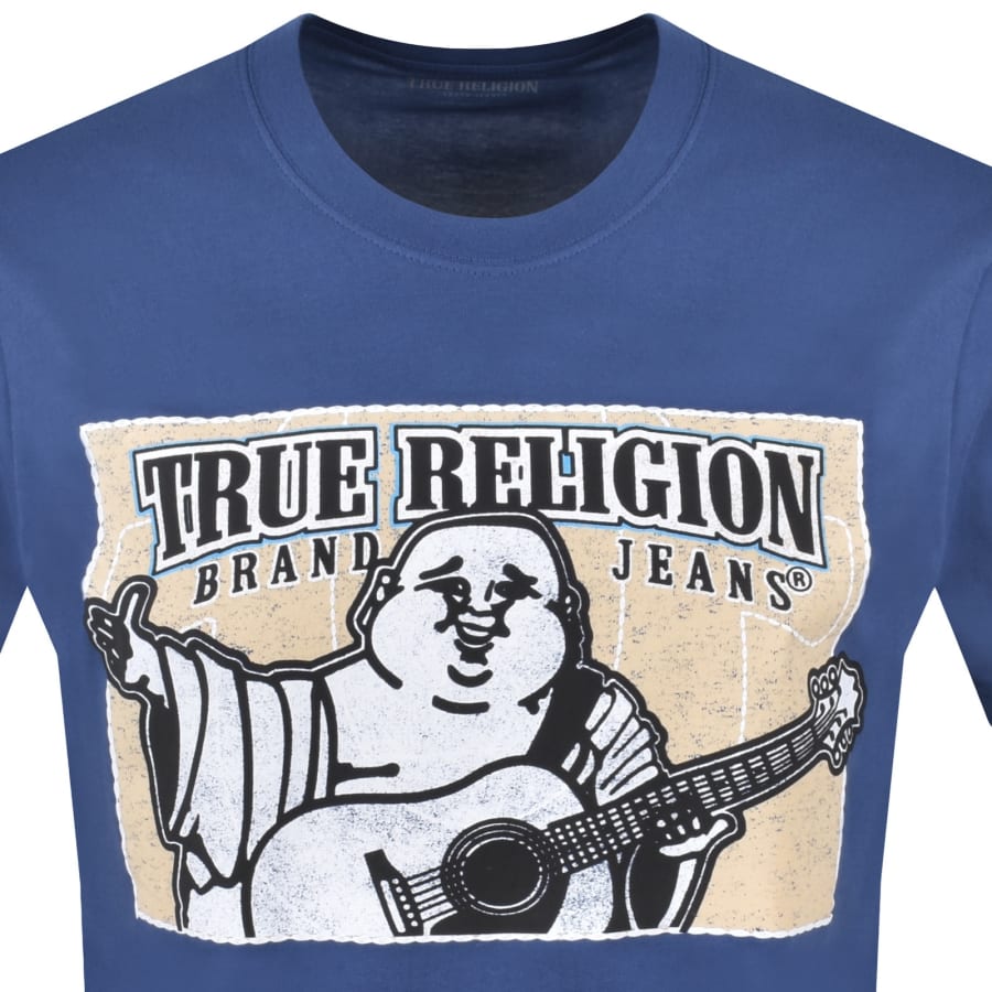 Image number 2 for True Religion Block Buddha T Shirt Blue