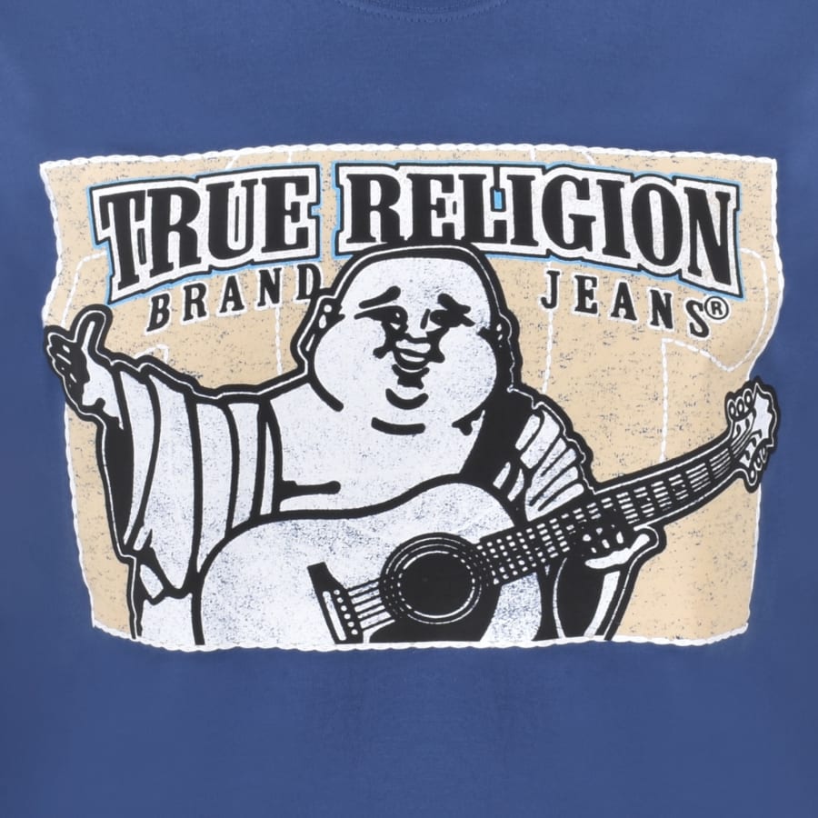 Image number 3 for True Religion Block Buddha T Shirt Blue