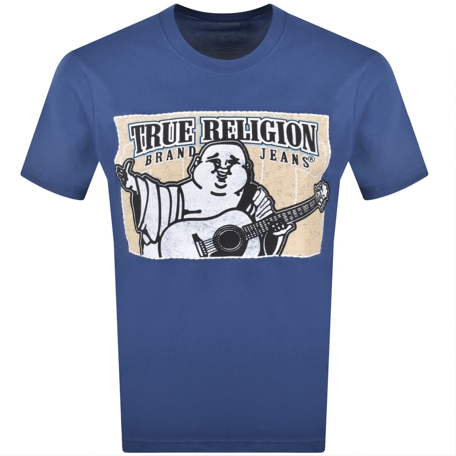 Image number 1 for True Religion Block Buddha T Shirt Blue