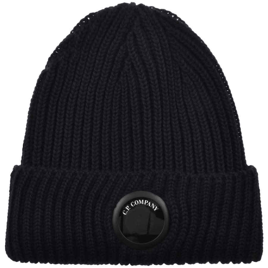 Image number 1 for CP Company Lens Beanie Hat Navy