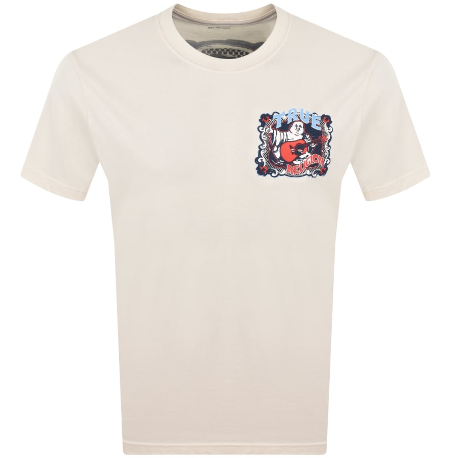 Image number 2 for True Religion Buddha Motif T Shirt Winter White