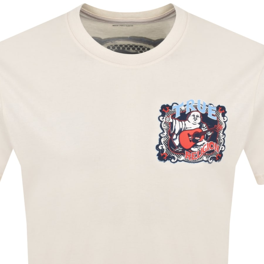 Image number 3 for True Religion Buddha Motif T Shirt Winter White