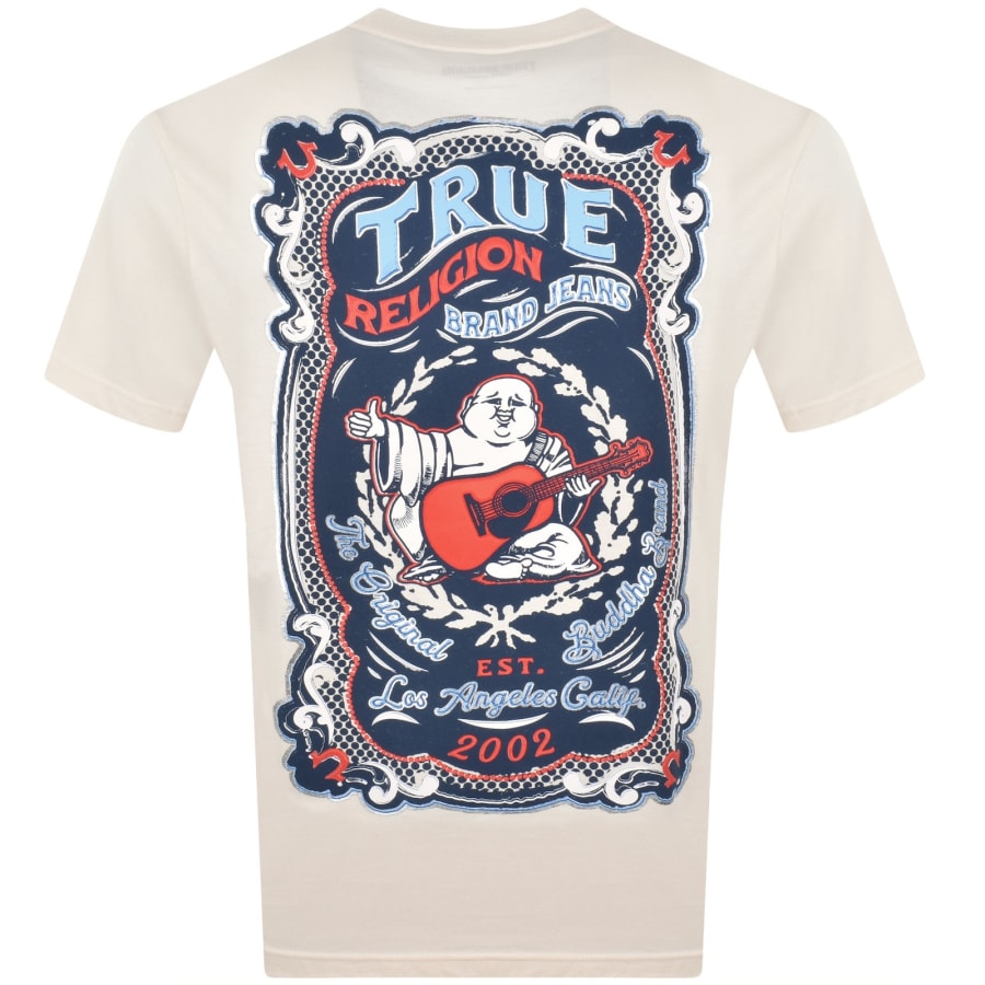 Image number 5 for True Religion Buddha Motif T Shirt Winter White