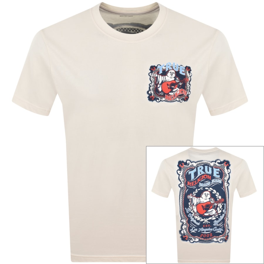 Image number 1 for True Religion Buddha Motif T Shirt Winter White