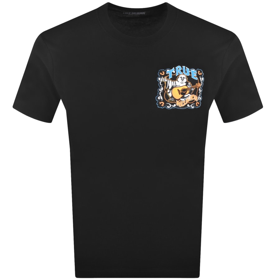 Image number 2 for True Religion Buddha Motif T Shirt Jet Black
