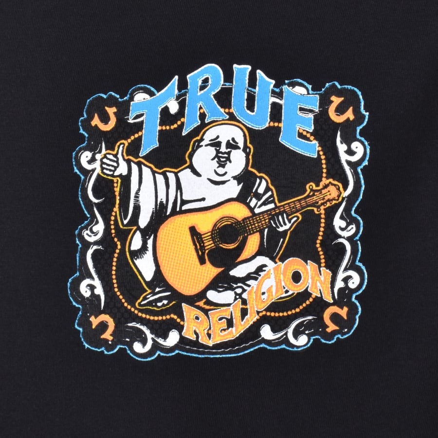 Image number 4 for True Religion Buddha Motif T Shirt Jet Black